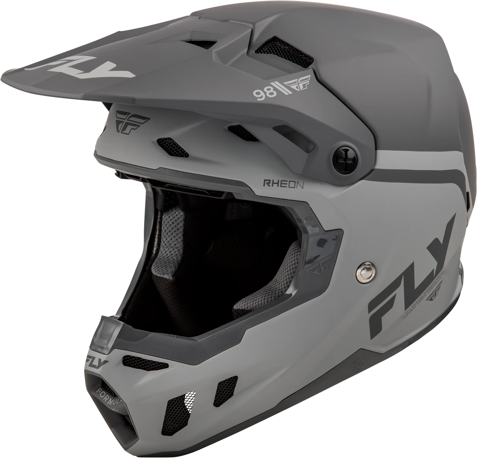 Fly Racing Formula CC Objective Helmet for Offroad (Medium, Black/Grey)