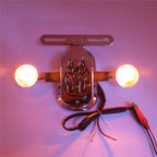 Chrome Flame Brake Tail Light with Turn Signal for Harley Cruiser Chopper (KT)
