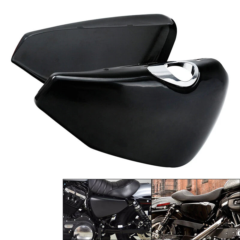 Set of 2 Black Battery Covers for Harley Sportster XL883 1200 (2014–2022)