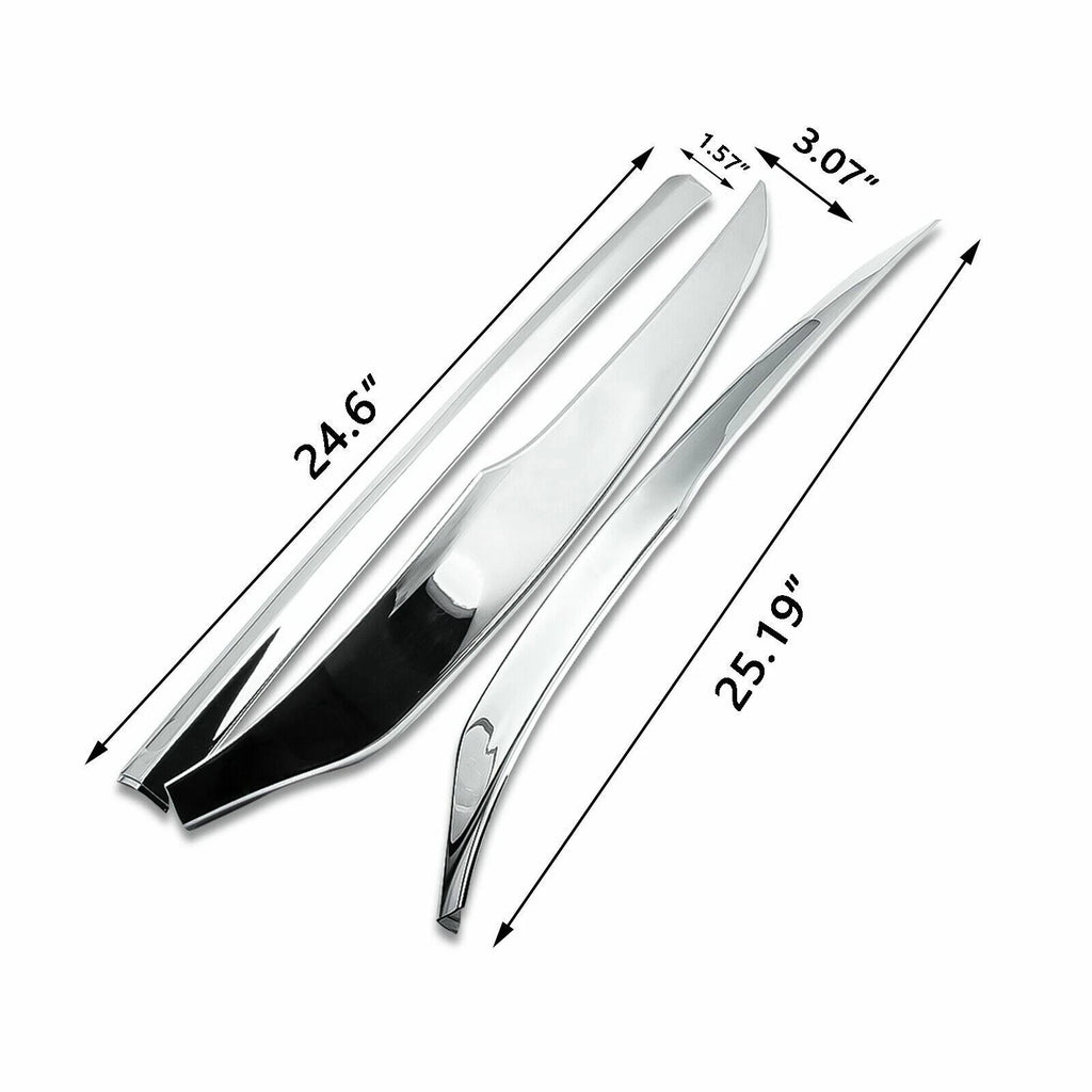 Chrome Silver Front Bumper Lip Cover Trims for Honda Accord (2018-2020)