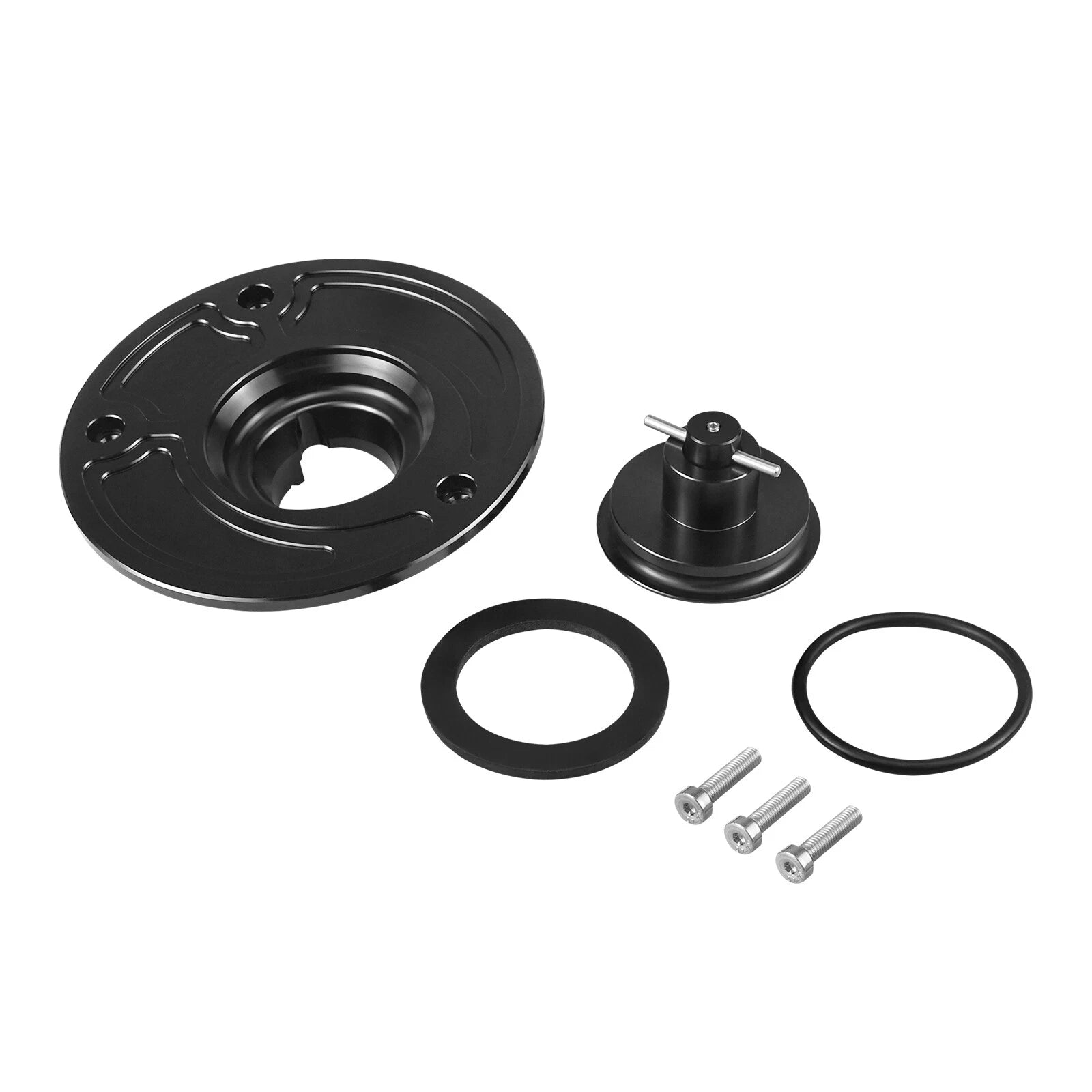 Aluminum Fuel Tank Cap with Rubber Seal for Kawasaki ZX-6R ZX-6RR ZX-9R ZZR600 (1995–2008)