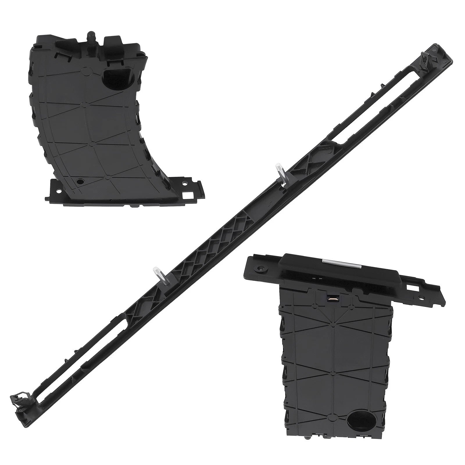 Set of 2 Black Dashboard Cup Holder Trim Panels for BMW E90 E91 E93 325xi 51459173463