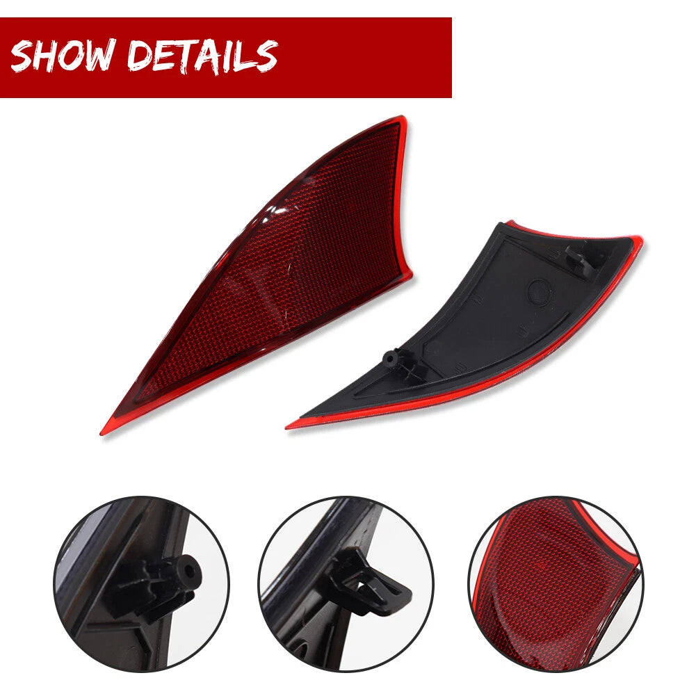 Set of 2 Rear Bumper Reflector Lights for Lexus IS250 IS350 (2014–2020)