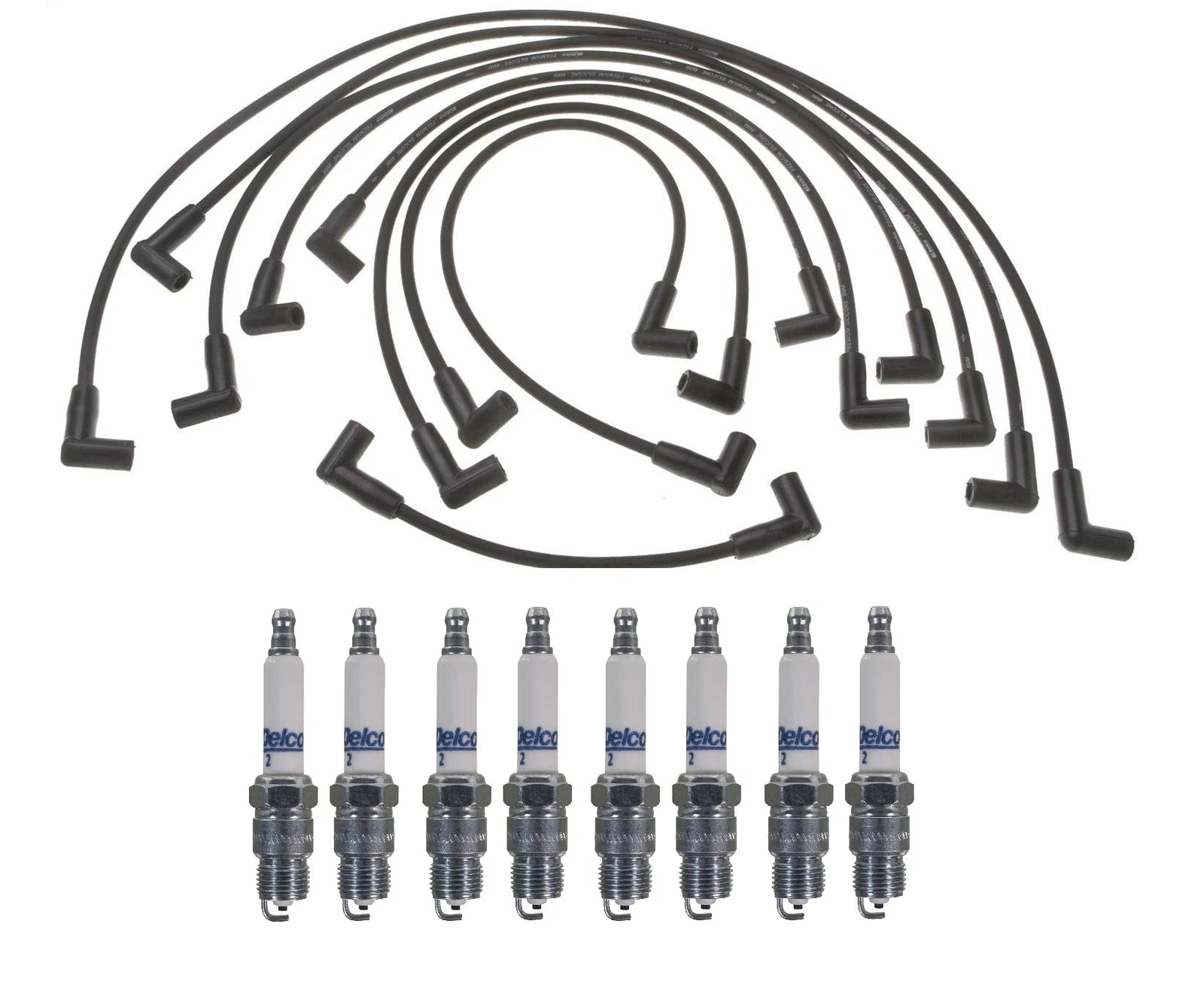 Pro Ignition Wire Set & 8 ACDelco Spark Plugs for Chevy Checker V8