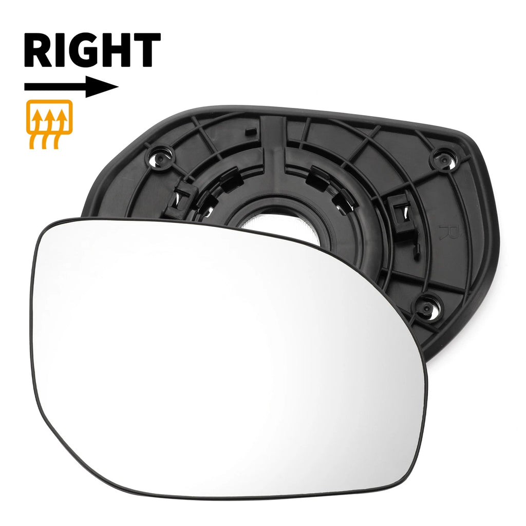 Right Side Heated White Mirror Glass for Hyundai Santa Fe (2012–2019)