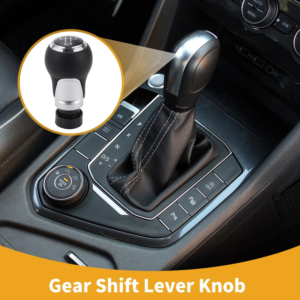 5 Speed Manual Gear Shift Knob for Audi A3 8P (2003–2013) Plastic Faux Leather