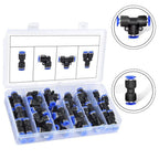 80 Piece Quick Connect Air Hose Fittings Kit for Universal Use (14 Inch)