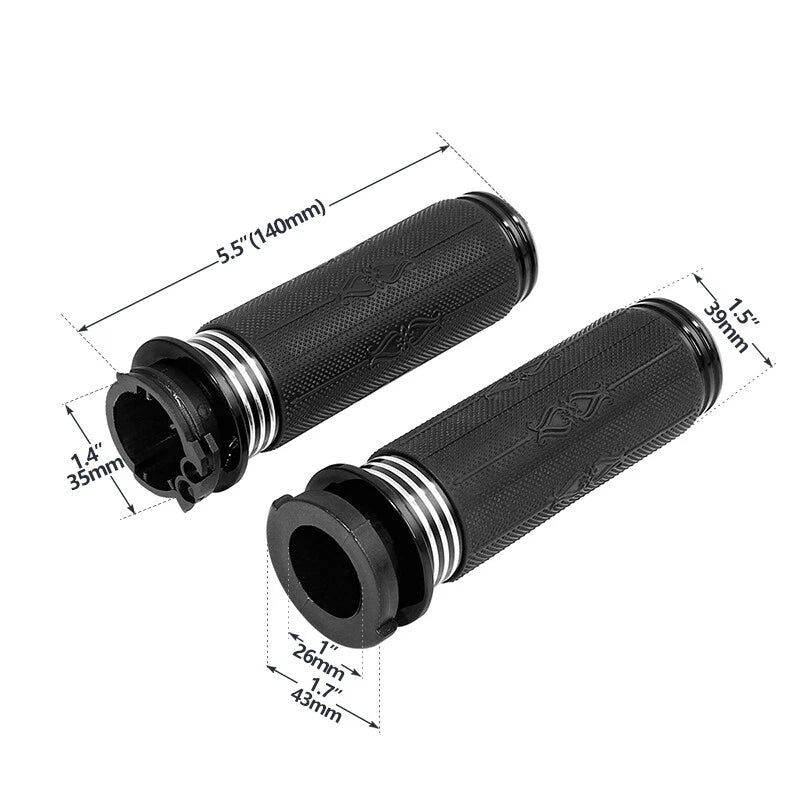 1" Handle Bar Hand Grips for Harley Sportster XL883 1200 Dyna Softail (2004–2023)