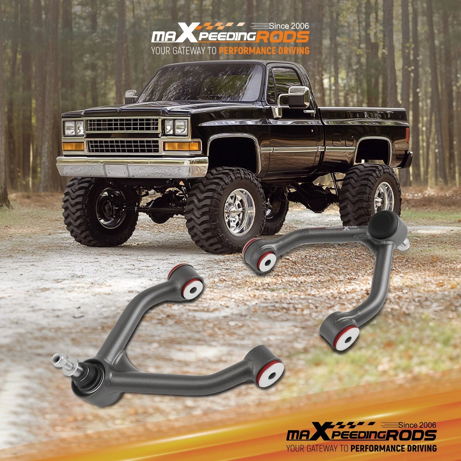 2"-4" Lift Front Upper Control Arms for Chevy K1500 4WD (1988-1998)