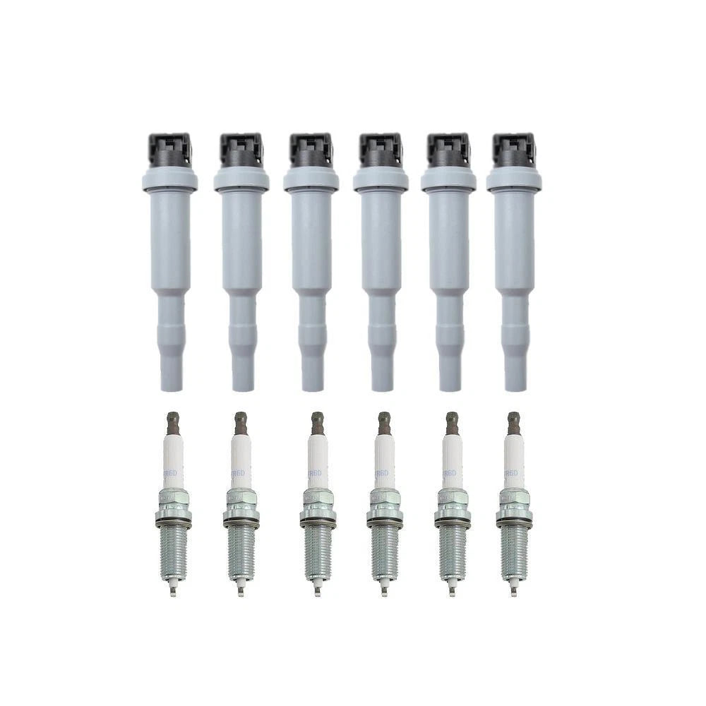 Set of 6 Ignition Coils & 6 NGK Laser Iridium Spark Plugs for BMW 325i (2006–2013)
