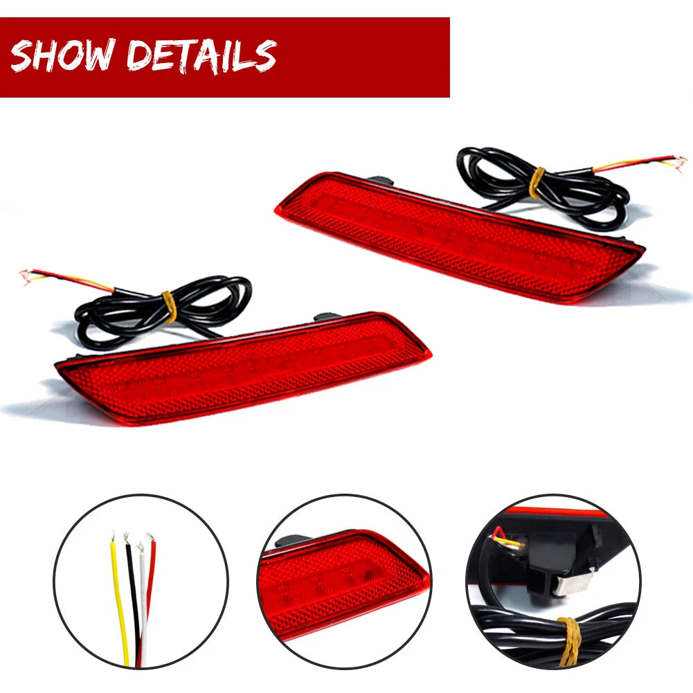 Red Lens Tail Brake Lamps for Honda Civic Sedan (2013–2015)
