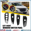 4X Carbon Fiber Look Inner Window Switch Panel Covers for Honda Accord (2018–2022)