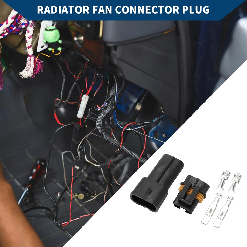 2 Pin Radiator Fan Connector Plug Male Female for Honda 