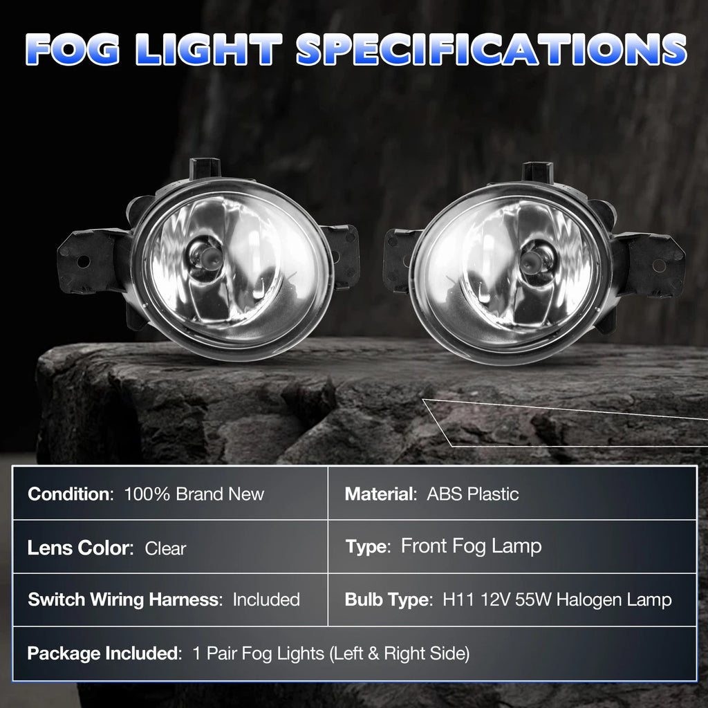 Pair LED Fog Lights for Nissan Altima Versa Sentra (2004-2019)