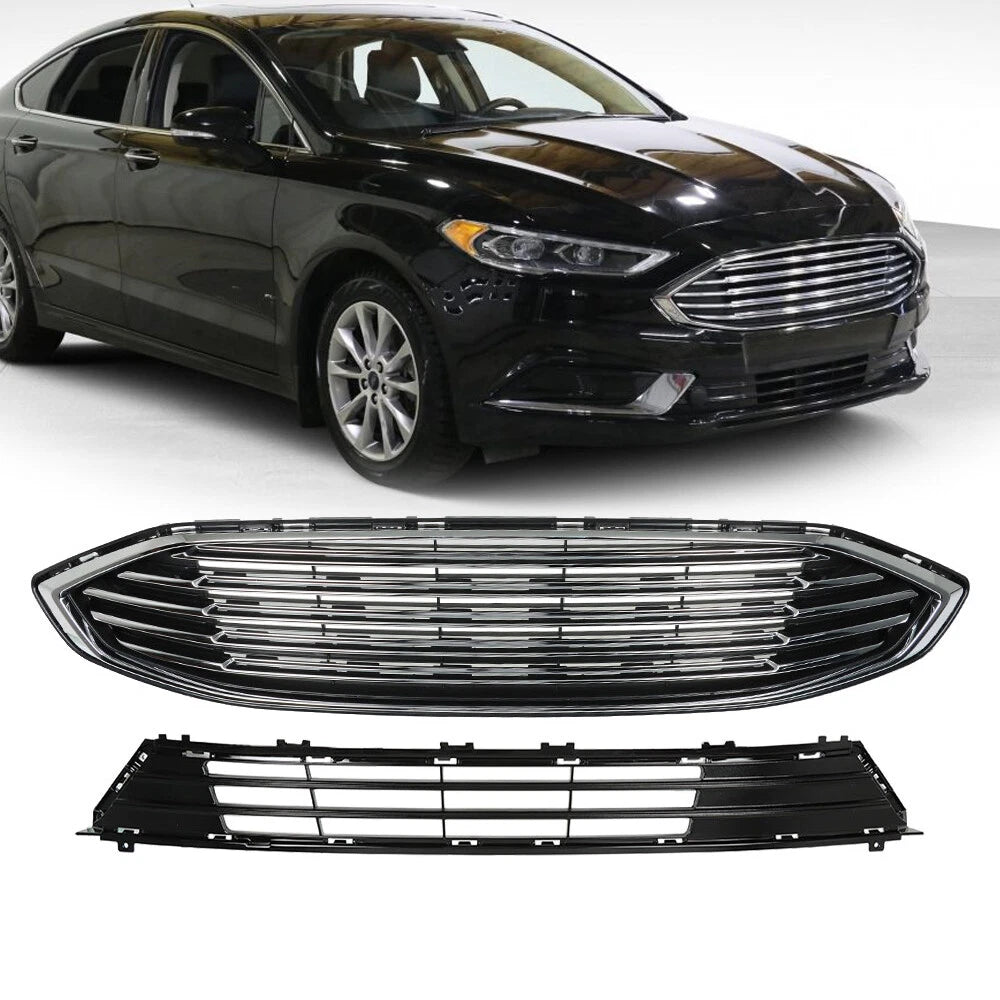 Chrome Front Bumper Grille Assembly for Ford Fusion (2017–2018)