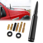 Black Bullet Antenna 50 Caliber for Chevy Silverado, Dodge Ram, Ford F150, F250