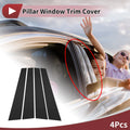Set of 4 Door Pillar Window Trim for Volkswagen Passat (2006–2010) Black