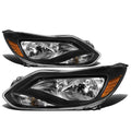 1PC Clear Headlight + Amber Corner + Smoked LED Fog Light Kit for Ford Focus (2012–2014)
