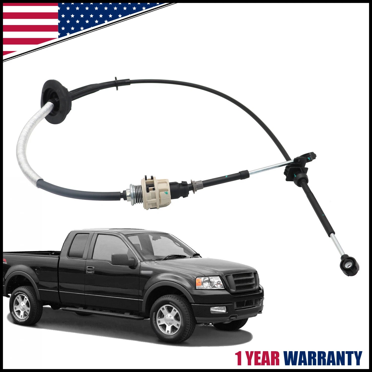 Set of 2 Automatic Transmission Gear Shift Cables for Ford F-150 (2004–2005)