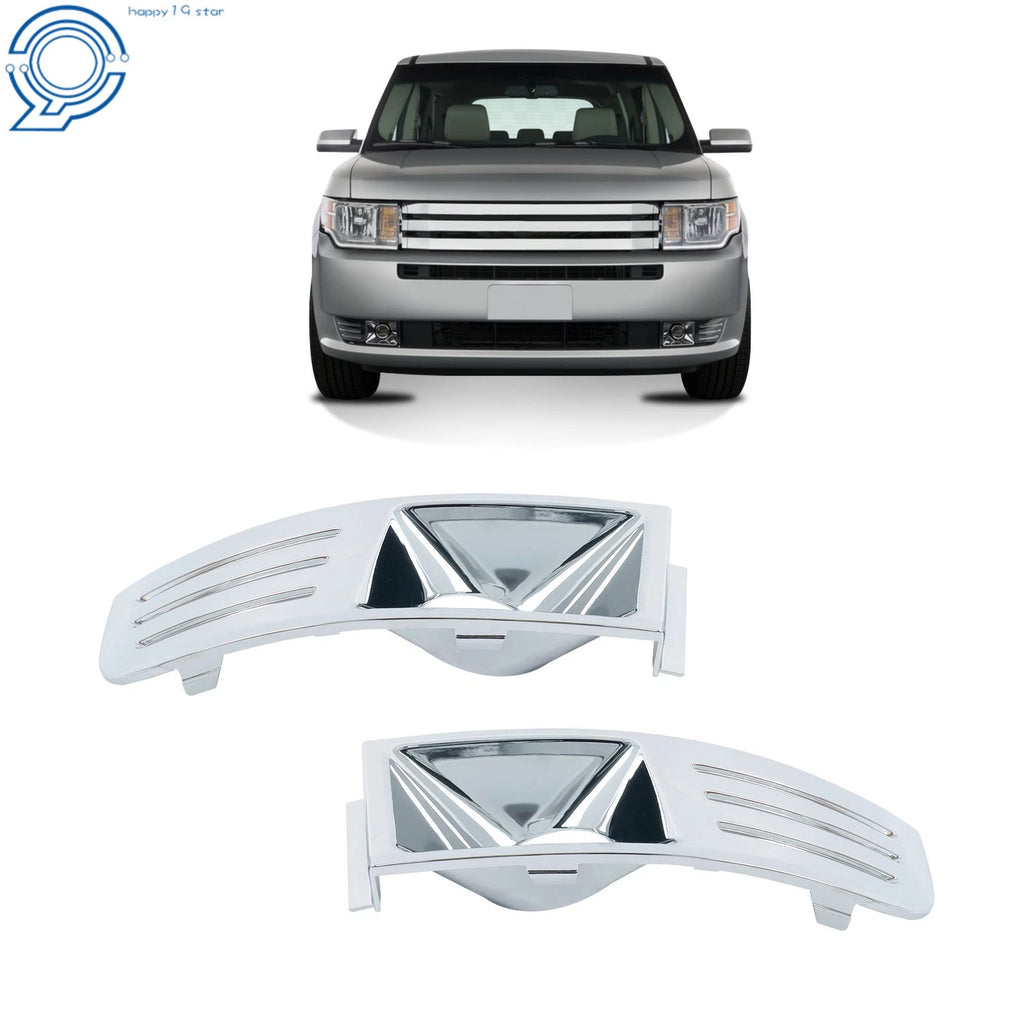 Set of 2 Front Fog Light Trim Covers for Ford Flex (2009-2012) Chrome