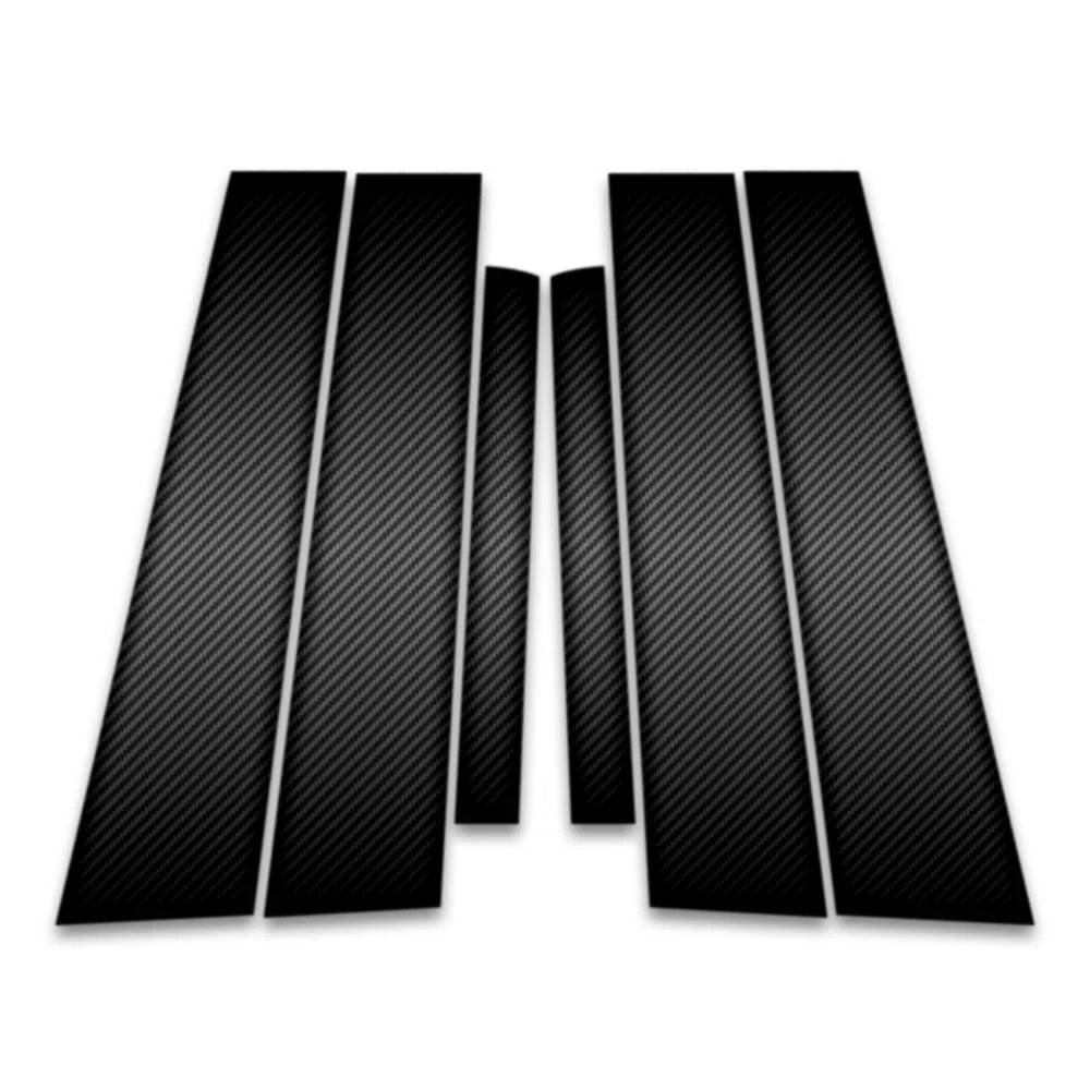 6pc Carbon Fiber Pillar Post Covers for 2021-2023 Nissan Sentra 4dr