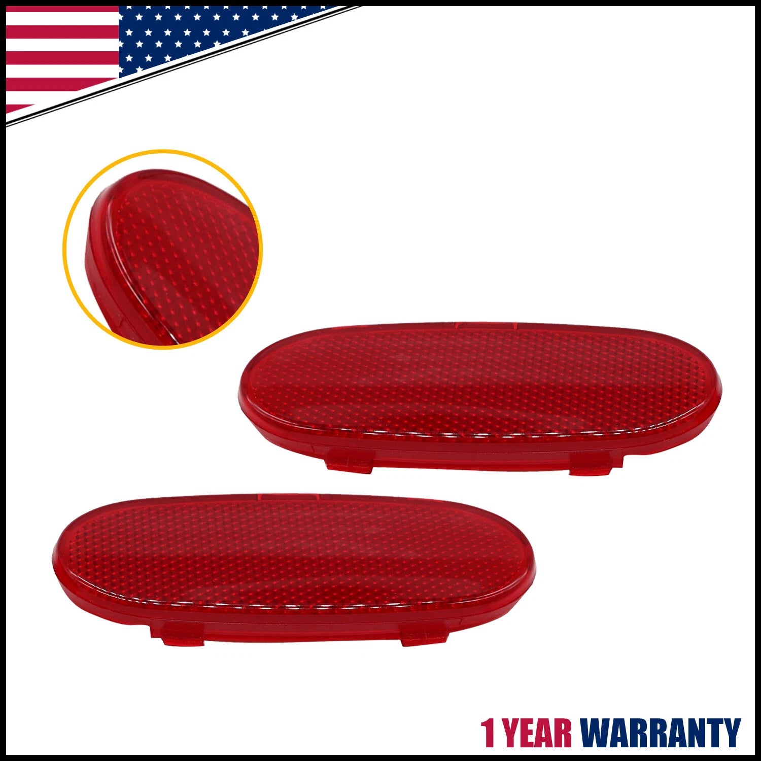 Red Panel Light Lens Cover for Dodge Ram 1500 2500 3500 (2003–2009)