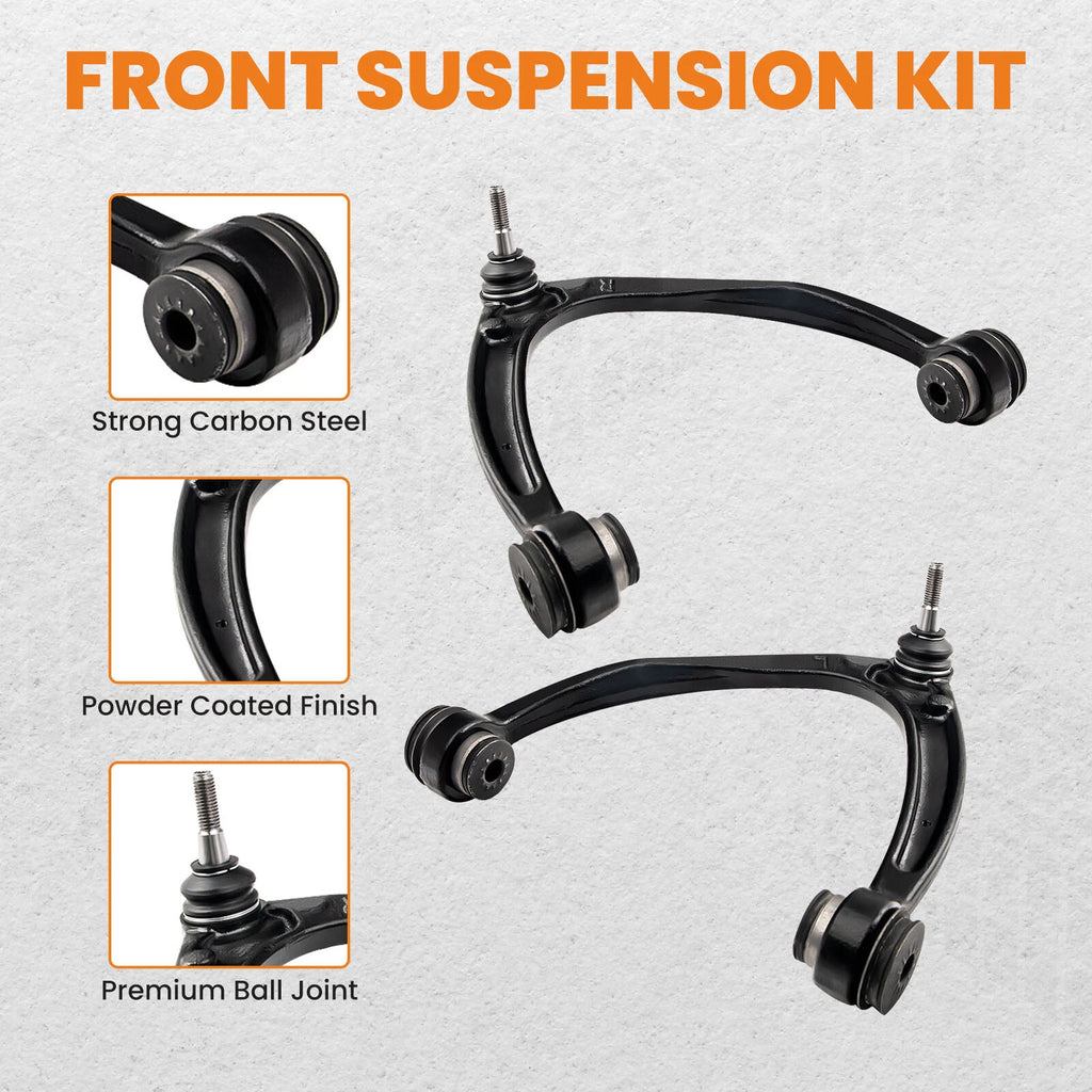 12 Pcs Front Control Arm Inner Outer Tie Rod Ends for GMC Yukon (2007–2014)