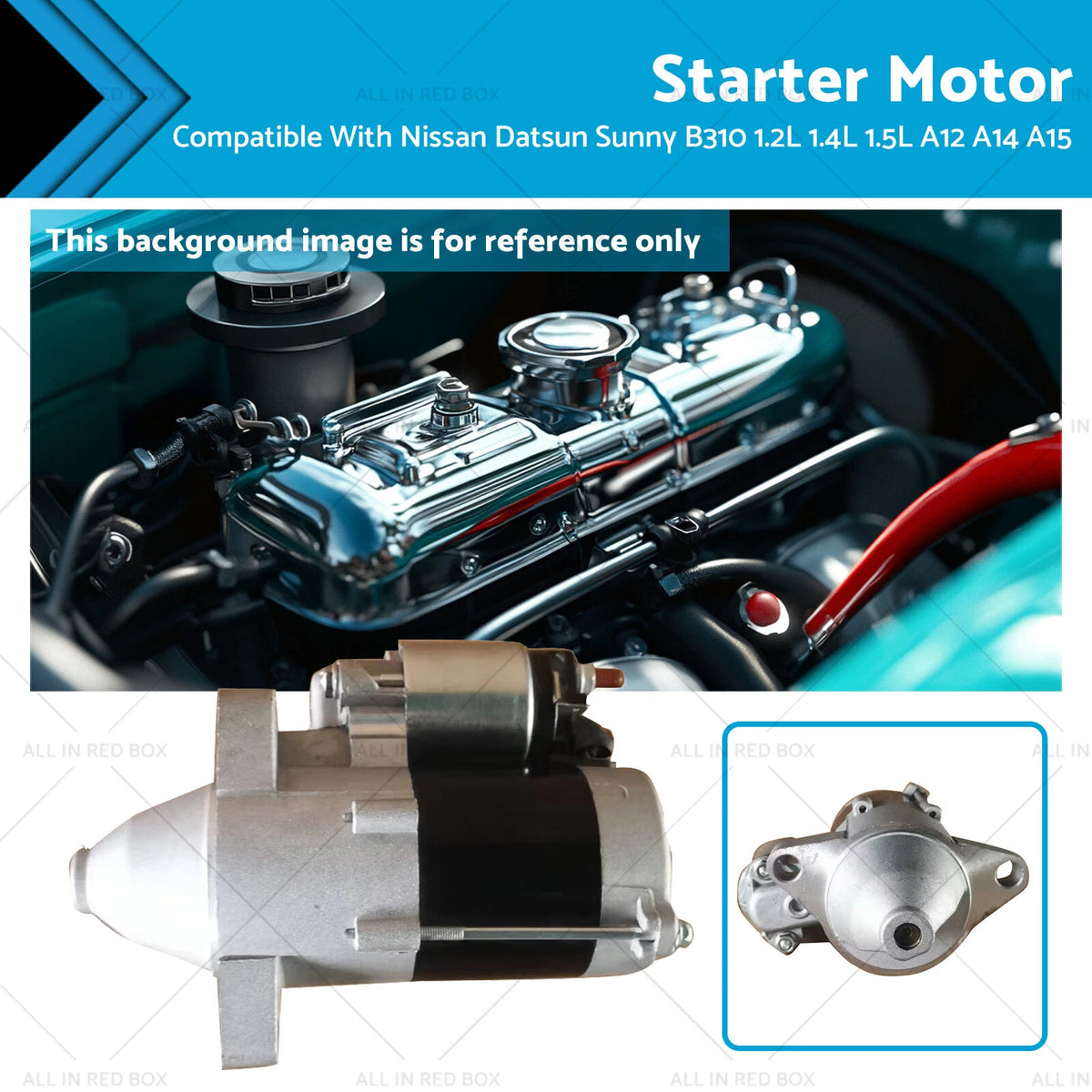Starter Motor for Nissan Datsun Sunny B310 (1970–1981) A12 A14 A15