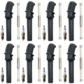 Set of 8 Bosch Double Iridium Spark Plugs & Denso Ignition Coil Boot Kit for F150 F250 (2004–2023)