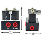 12V 200PSI Air Suspension Manifold Double Solenoid Valve Set for Car (N/A)