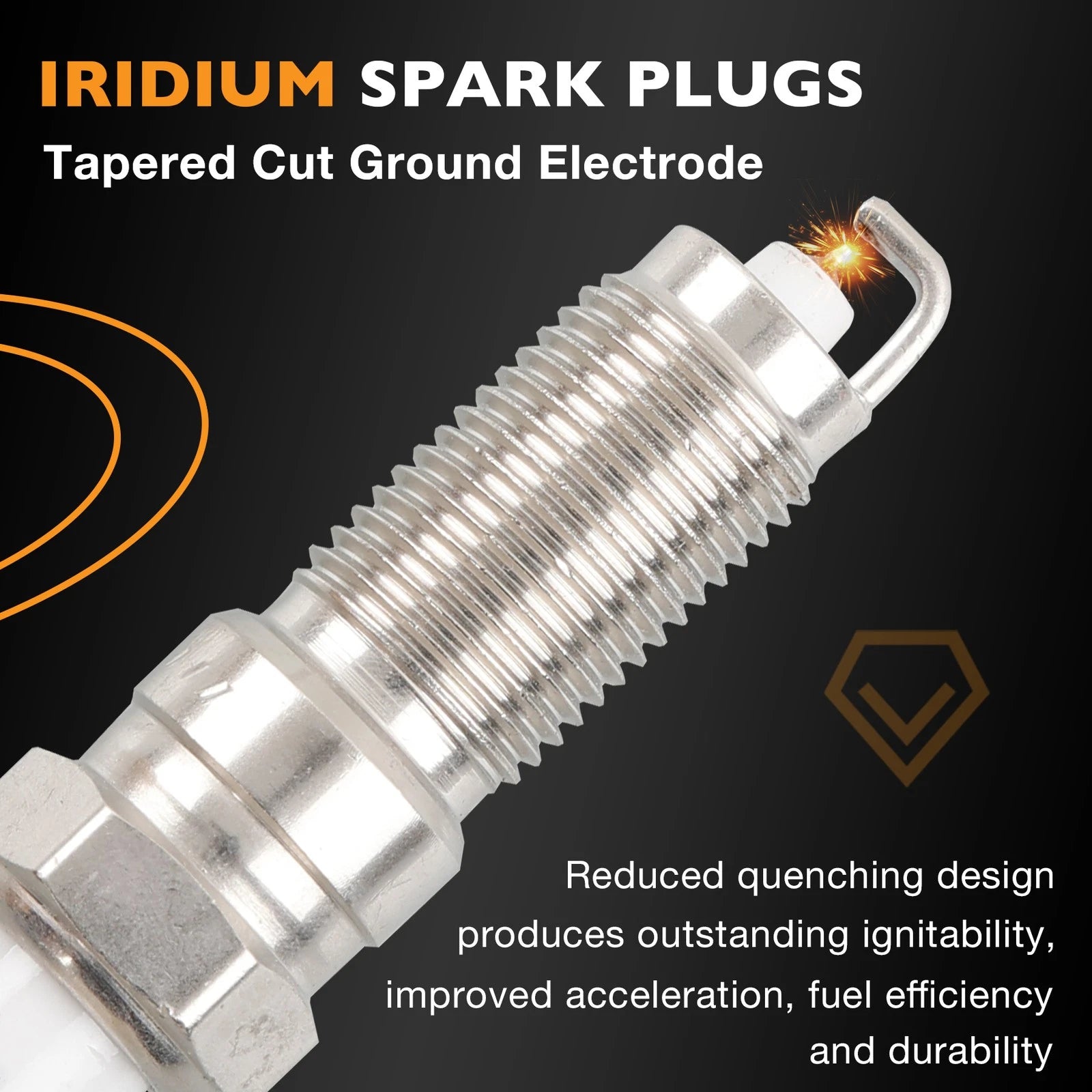 Set of 4 UF532 Ignition Coils & Iridium Spark Plugs for Mitsubishi Galant Lancer (2004–2012)