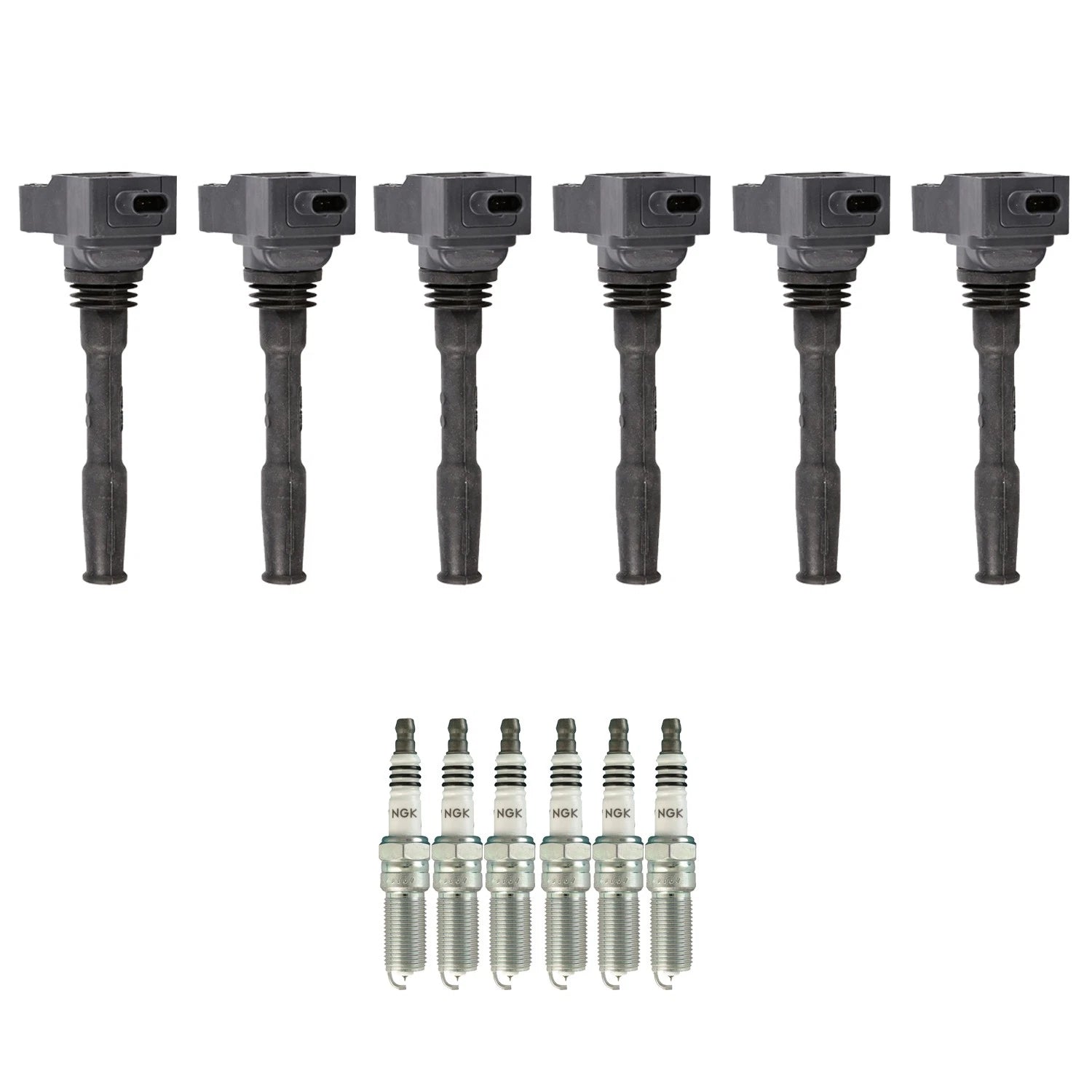 Set of 6 Ignition Coils & NGK Iridium Spark Plugs for Bronco F-150