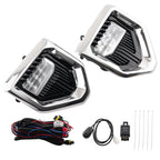 Pair Fog Lights for GMC Sierra 1500 Denali (2019–2022) W/ Bezels LH+RH
