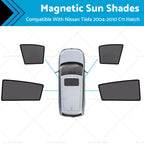 Magnetic Sun Shades for Nissan Tiida (2004–2010) C11 Hatch Front Windows