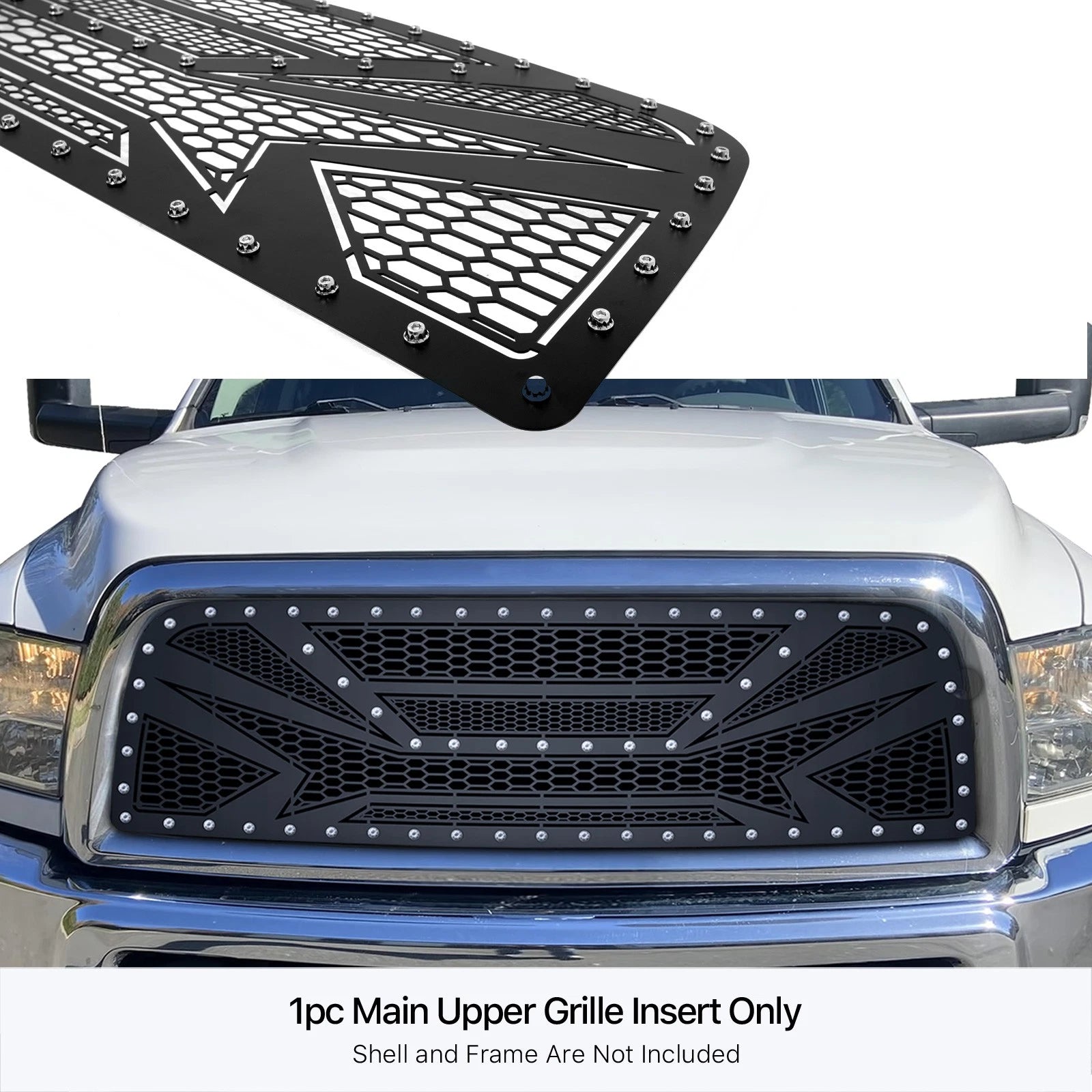 Stainless Black Laser Cut Grille Insert for Ram 2500 3500 (2013-2018)