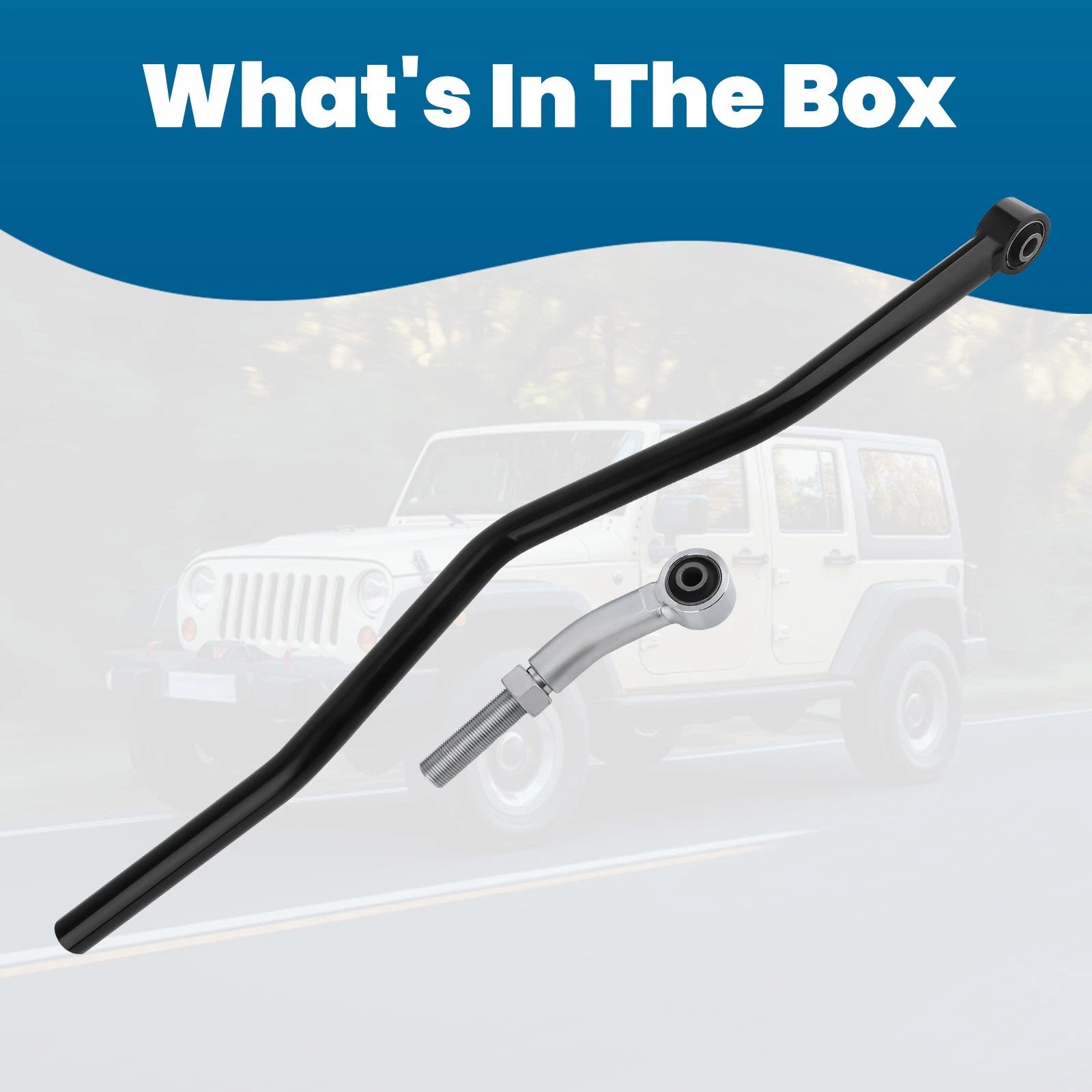 Adjustable Track Bar Rod for Jeep Wrangler JK (2007-2018) 0-6" Lift