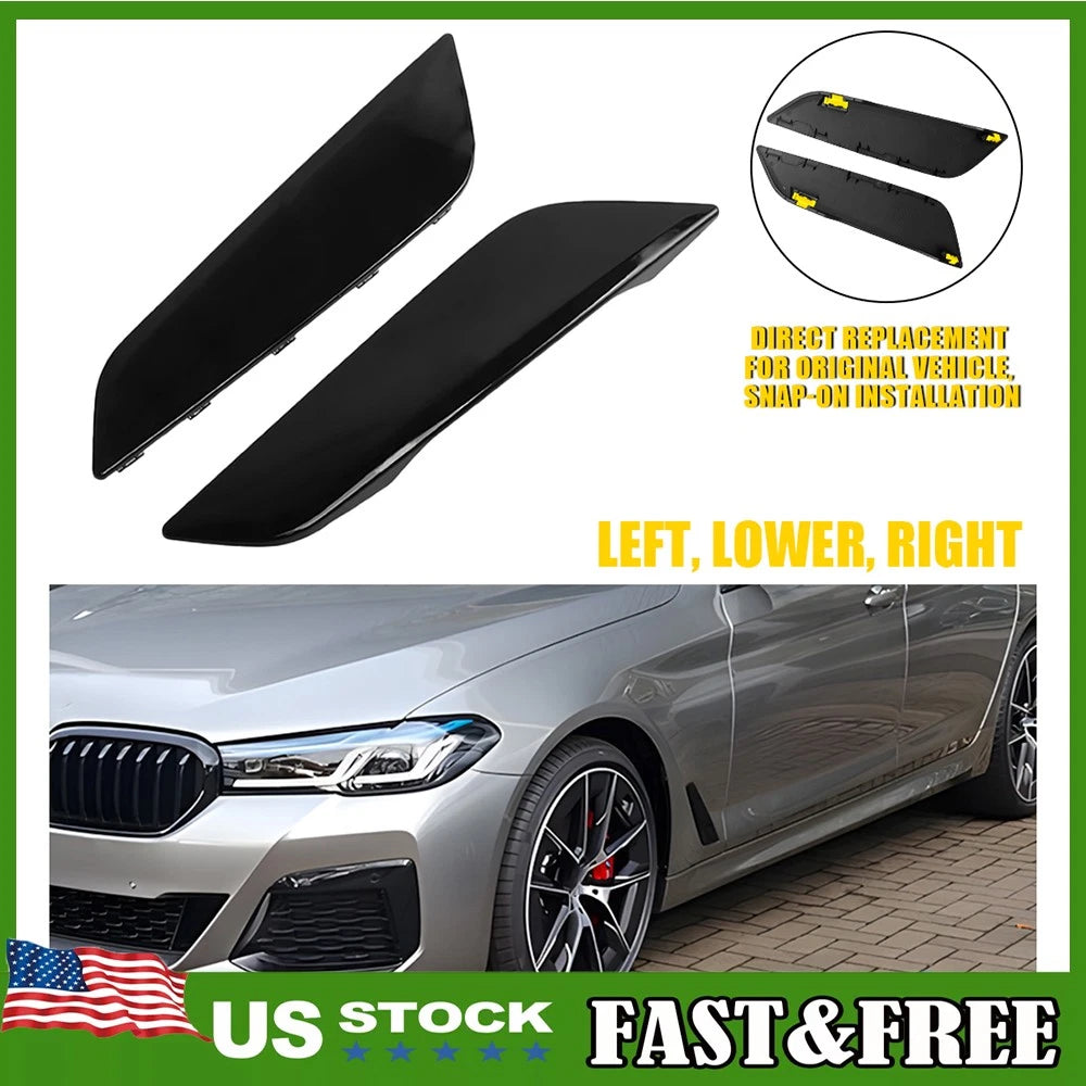 Gloss Black Side Wing Air Vent Trim Pair for BMW G30 5 Series (2017–2023)