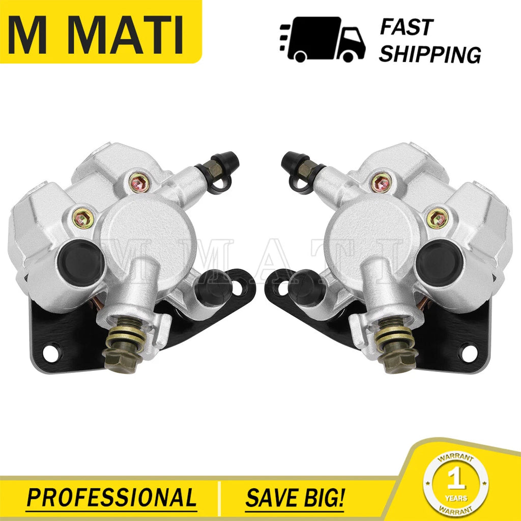 Set of 2 Front Brake Calipers & Pads for Yamaha Blaster YFS200 (2003–2006)