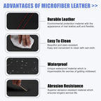 Microfiber Leather Armrest Cover Pad for Honda Civic (2006-2011) Black/Red