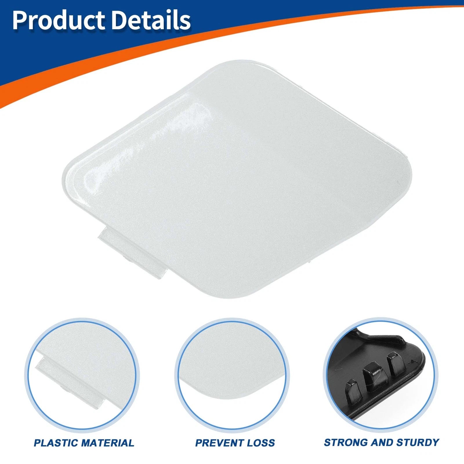 Tow Hook Cover for BMW 114i (2012–2014) No. 51118053828 Mineral White