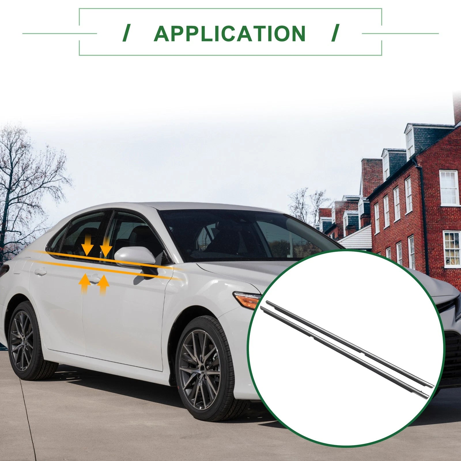 2X Rear Weatherstrip Window Seal No. 7573006060 for Toyota Camry 