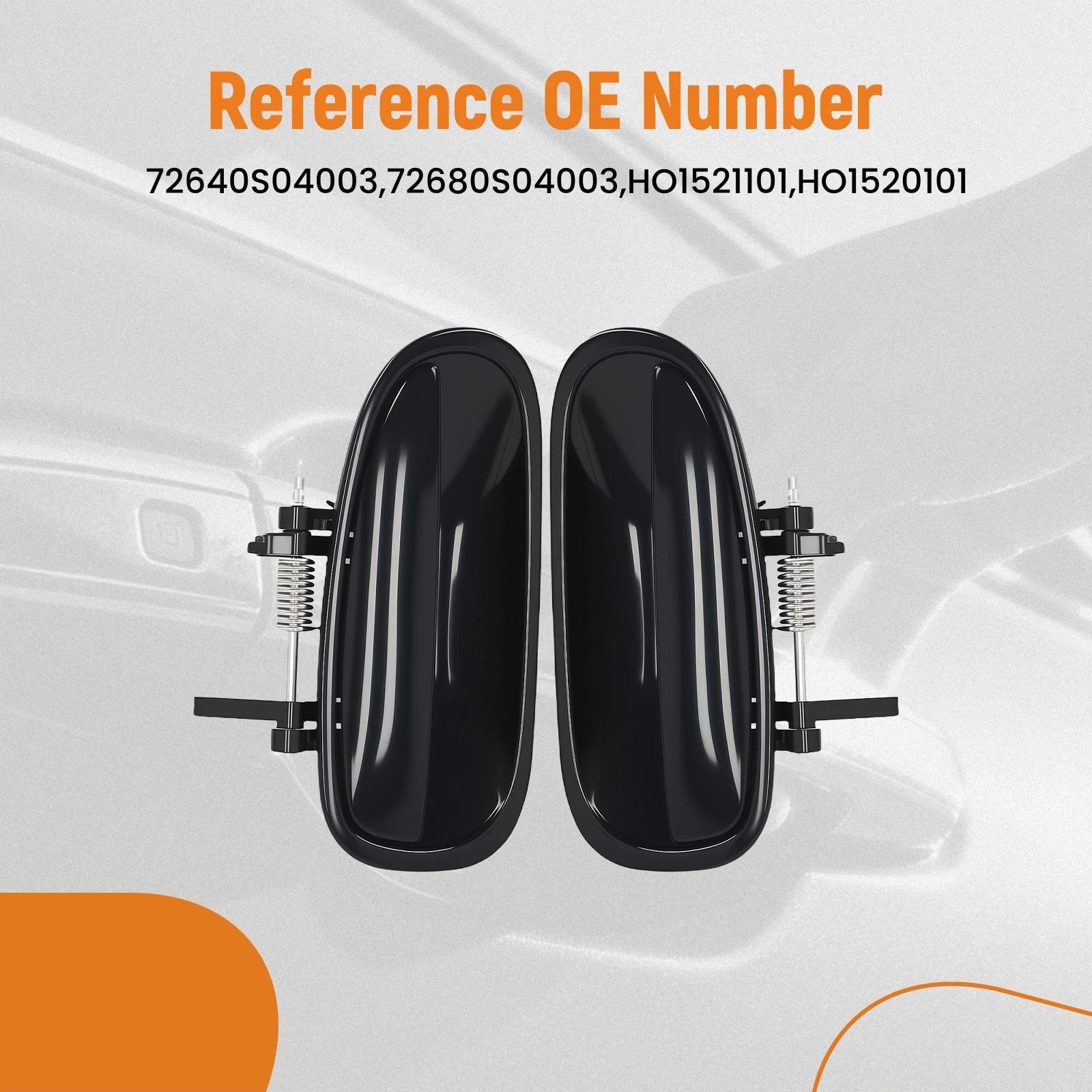 Set of 2 Exterior Rear Door Handles for Honda Civic (1996–2000) 72680S04003
