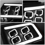 LED DRL Halo Quad Projector Headlight Lamps for Ford F-150 (2009–2014)
