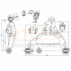 Set of 2 Front Lower Control Arms for Ford Expedition (2003-2006)