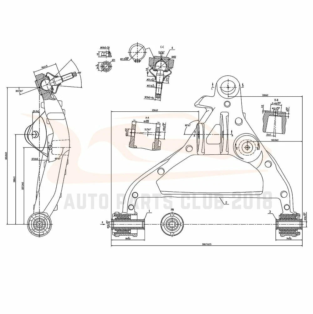 Set of 2 Front Lower Control Arms for Ford Expedition (2003-2006)