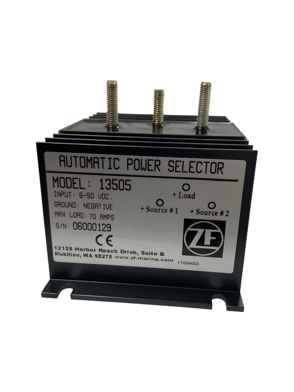 Automatic Power Selector 6-50 VDC 70 Amps for ZF Marine (13505)
