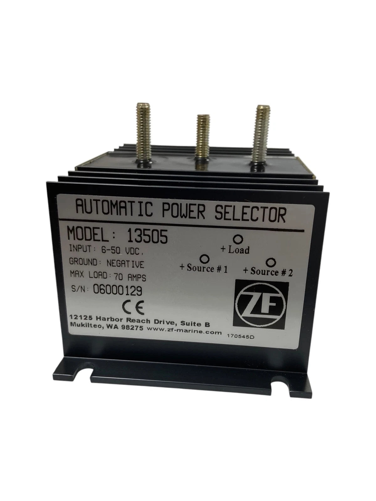 Automatic Power Selector 6-50 VDC 70 Amps for ZF Marine (13505)