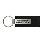 Black Leather Keychain - Officially Licensed for Dodge Journey