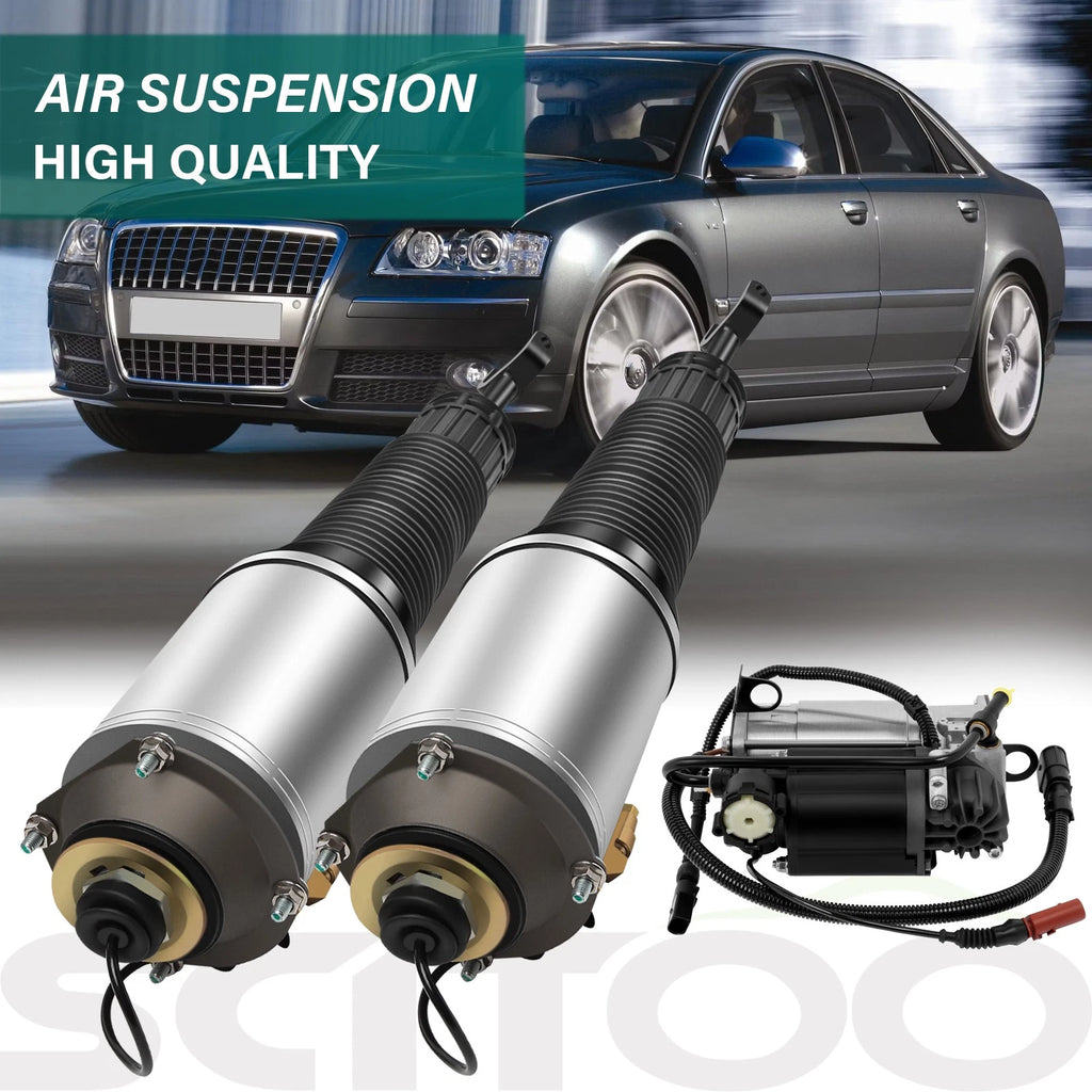 3X Front Air Suspension Strut & Compressor for Audi A8 D3 S8 Quattro (2002–2010)