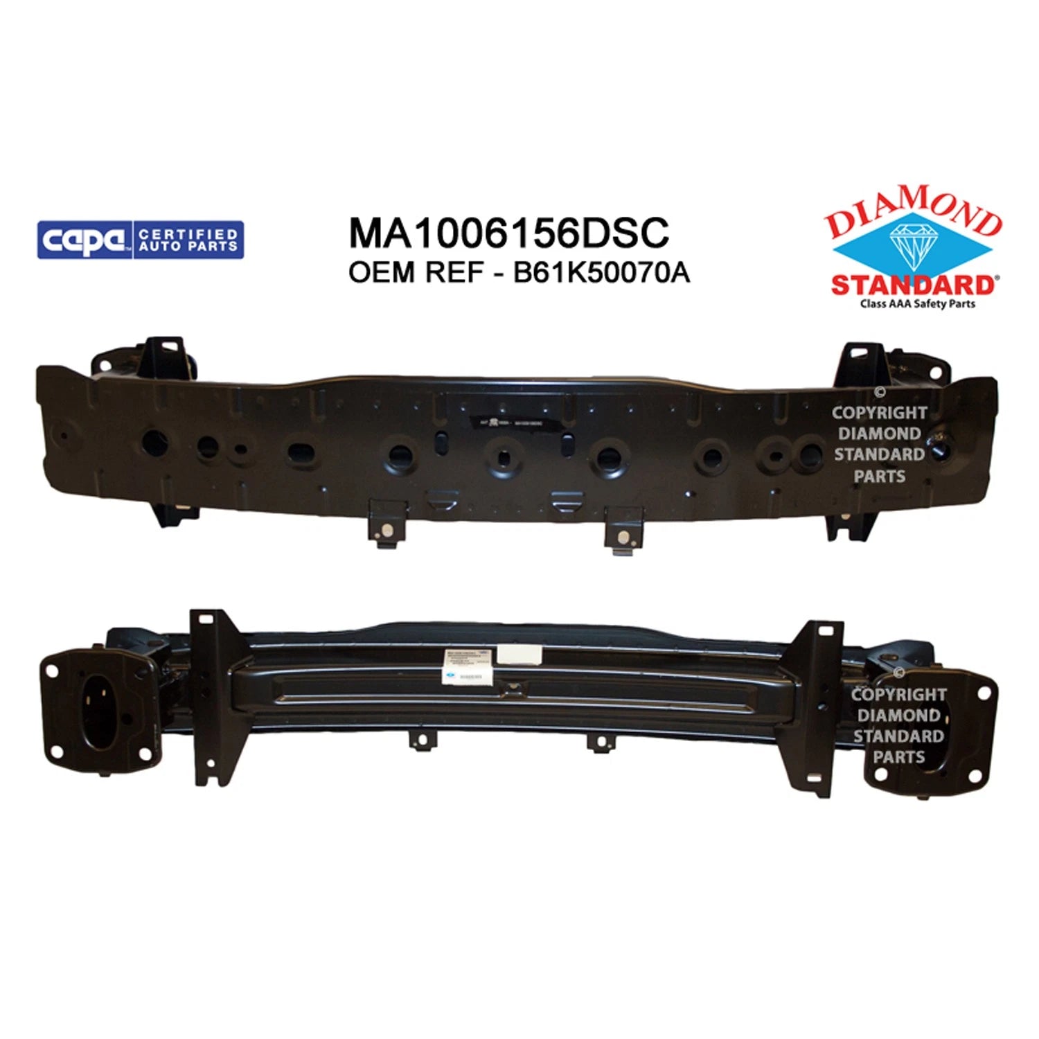 Replacement Steel Front Bumper Impact Bar for Ford Ranger (2011–2018)